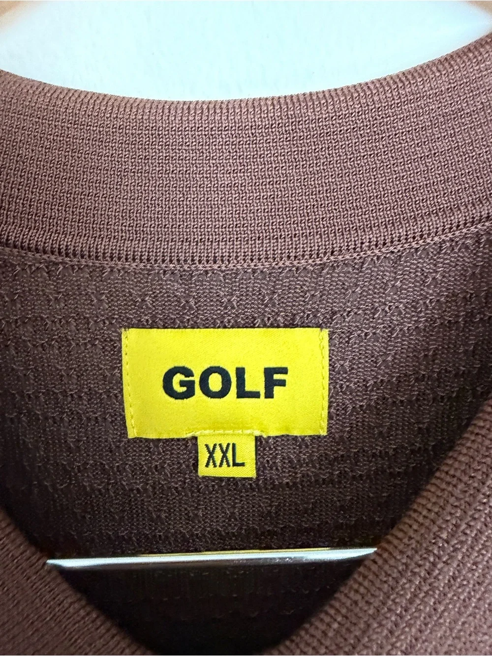 Golf Wang Caddy Stripped Polo Men Size XXL Brown Pink White Pullover